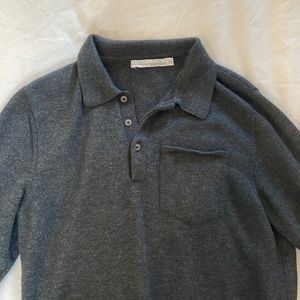 Mens Criquet lightweight sweater. Dark heathered grey